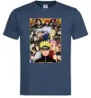 Чоловіча футболка Аніме Наруто персонажі Темно-синій фото