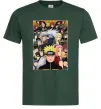 Чоловіча футболка Аніме Наруто персонажі Темно-зелений фото