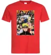 Чоловіча футболка Аніме Наруто персонажі Червоний фото