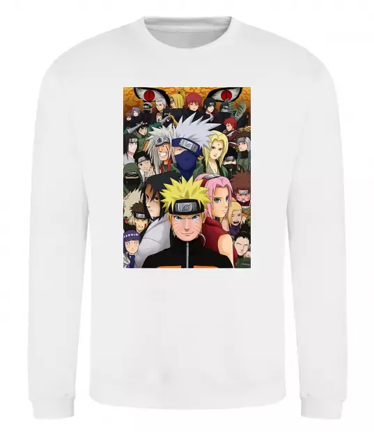 Свитшот Аніме Наруто персонажі Белый фото