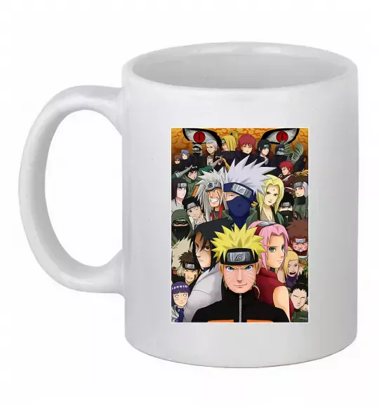 Чашка керамическая Аніме Наруто персонажі Белый фото