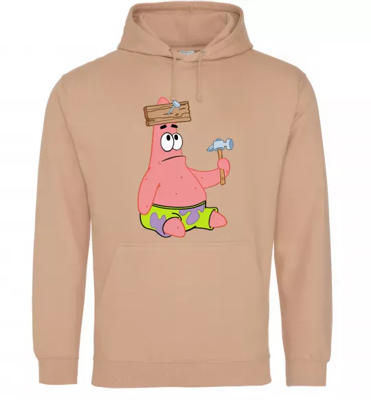 Чоловіча толстовка (худі) Патрік і цвяхи Пісочний фото