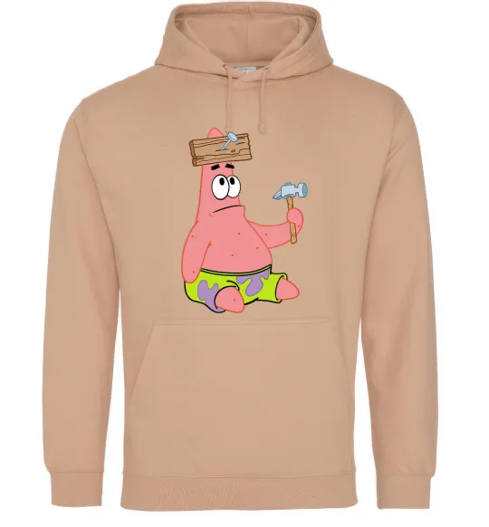 Жіноча толстовка (худі) Патрік і цвяхи Пісочний фото