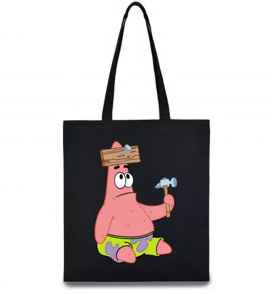 Еко-сумка Патрік і цвяхи Чорний фото