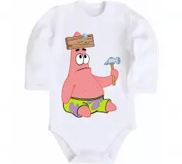 Детский боди Патрік і цвяхи Белый фото