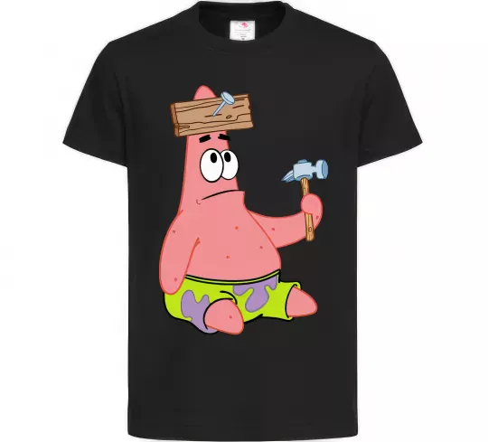 Детская футболка Патрік і цвяхи Черный фото