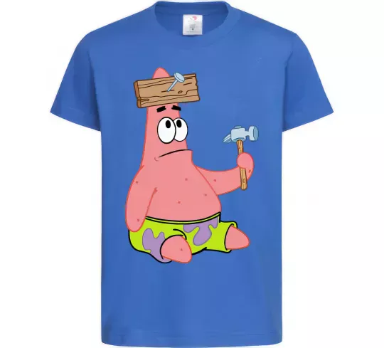 Детская футболка Патрік і цвяхи Ярко-синий фото