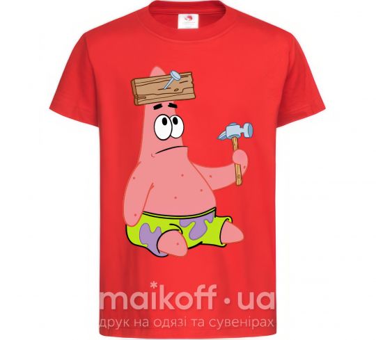 Детская футболка Патрік і цвяхи Красный фото