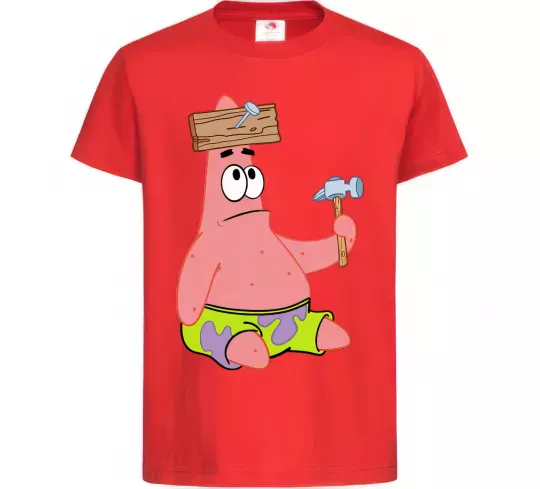 Детская футболка Патрік і цвяхи Красный фото