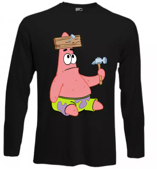 Лонгслив Патрік і цвяхи Черный фото