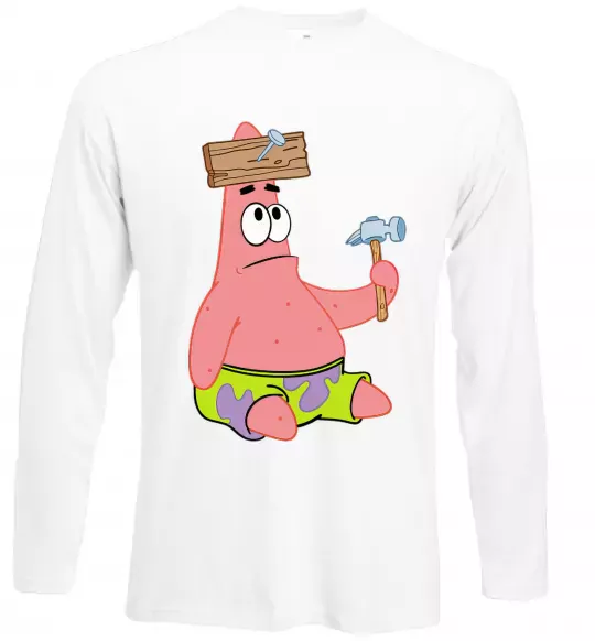 Лонгслив Патрік і цвяхи Белый фото