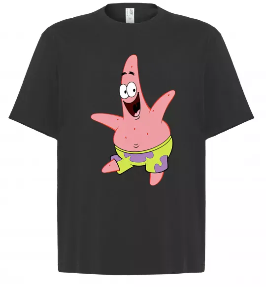 Футболка Оверсайз Патрік танцює Чорний фото