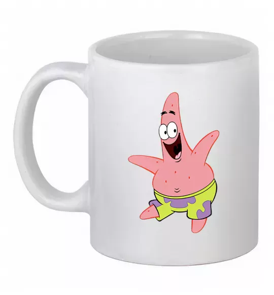 Чашка керамічна Патрік танцює Білий фото