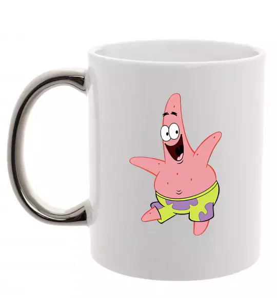 Чашка с цветной ручкой Патрік танцює Серебро фото