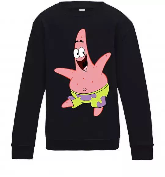 Дитячий світшот Патрік танцює Чорний фото