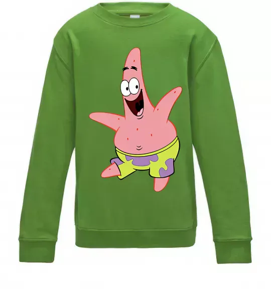 Дитячий світшот Патрік танцює Лаймовий фото