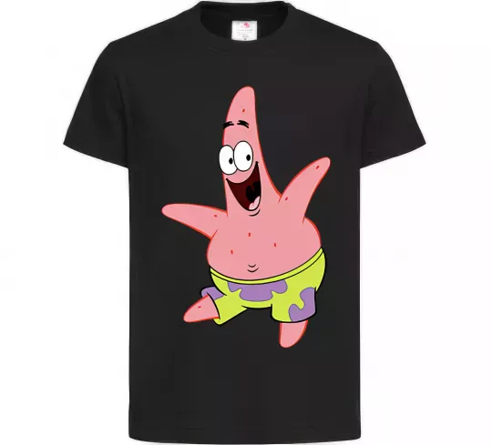 Дитяча футболка Патрік танцює Чорний фото