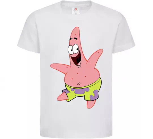 Дитяча футболка Патрік танцює Білий фото