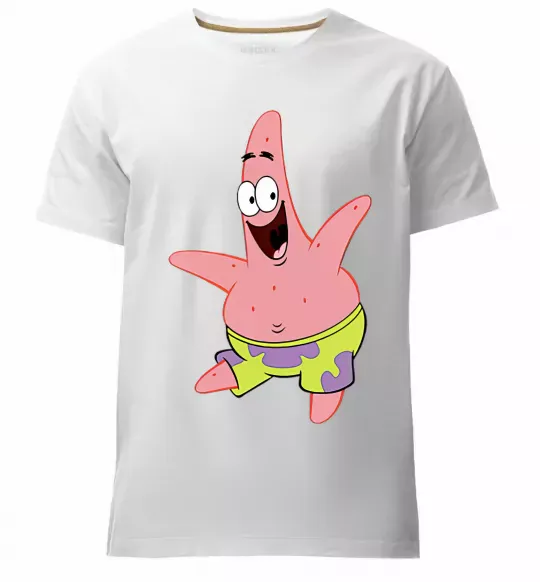 Мужская премиум футболка Патрік танцює Белый фото