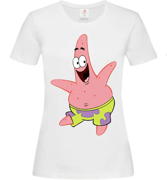 Женская футболка Патрік танцює Белый фото