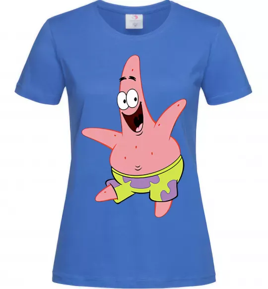 Женская футболка Патрік танцює Ярко-синий фото