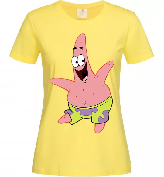 Женская футболка Патрік танцює Лимонный фото