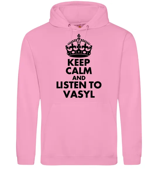 Чоловіча толстовка (худі) Listen to Vasyl Рожевий фото