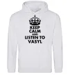 Женская толстовка (худи) Listen to Vasyl Серый меланж фото