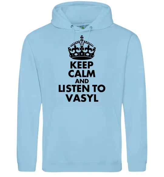 Жіноча толстовка (худі) Listen to Vasyl Блакитний фото