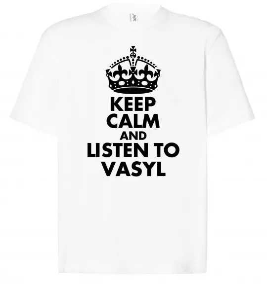 Футболка Оверсайз Listen to Vasyl Белый фото