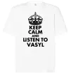 Футболка Оверсайз Listen to Vasyl Белый фото