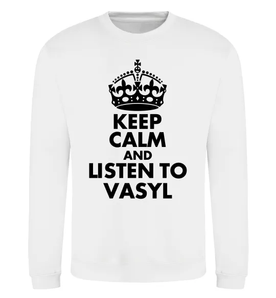 Свитшот Listen to Vasyl Белый фото