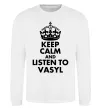 Свитшот Listen to Vasyl Белый фото