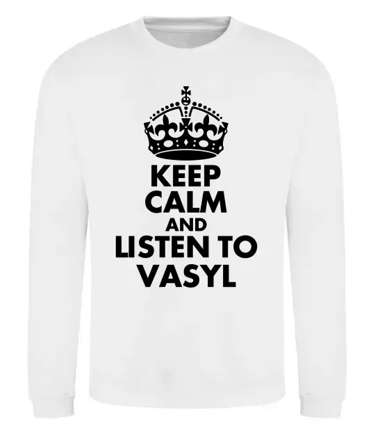 Свитшот Listen to Vasyl Белый фото