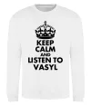 Свитшот Listen to Vasyl Белый фото