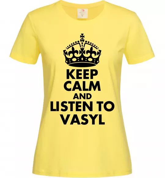 Жіноча футболка Listen to Vasyl Лимонний фото