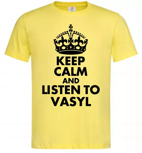 Мужская футболка Listen to Vasyl Лимонный фото