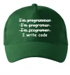 Кепка I write code Темно-зеленый фото