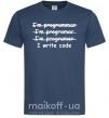 Чоловіча футболка I write code Темно-синій фото