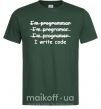 Мужская футболка I write code Темно-зеленый фото