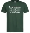 Чоловіча футболка I write code Темно-зелений фото