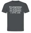 Чоловіча футболка I write code Графіт фото