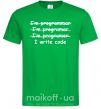 Мужская футболка I write code Зеленый фото