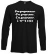 Лонгслів I write code Чорний фото