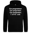 Жіноча толстовка (худі) I write code Чорний фото
