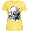 Женская футболка Мандалорец и Йода Лимонный фото