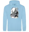 Чоловіча толстовка (худі) Мандалорець та Йода Блакитний фото