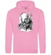 Жіноча толстовка (худі) Мандалорець та Йода Рожевий фото