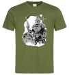 Мужская футболка Мандалорець та Йода Оливковый фото