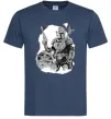 Мужская футболка Мандалорець та Йода Темно-синий фото
